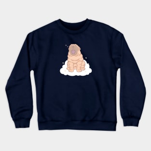 Fawn Shar Pei Puppy - Cute Shar Pei Yawning Crewneck Sweatshirt